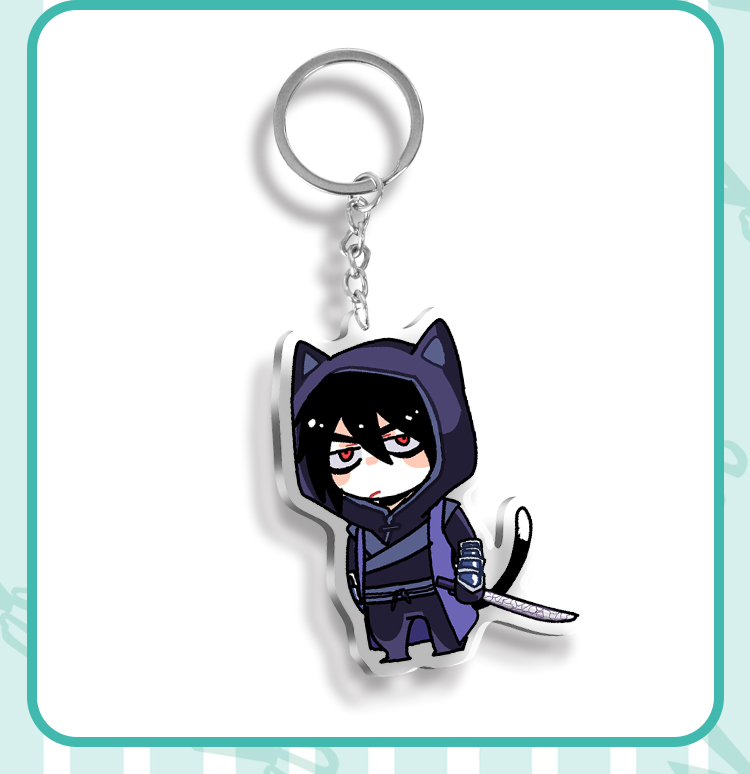 伊麦卡抖音同款创意礼品动漫刺客伍六七周边钥匙扣动漫亚克力二次元