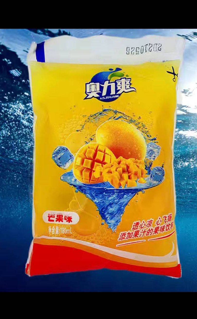 上海可发网红老式袋装饮料童年含果汁透心凉小刨冰百香果芒果卡曼桔