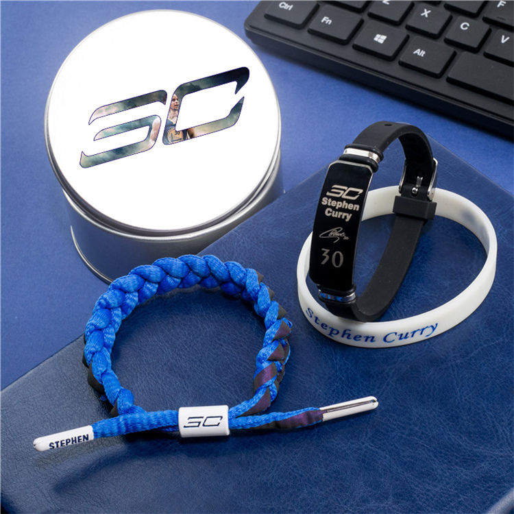 球星推荐库里手环夜光30号勇士队同款硅胶腕带珍藏版礼物学生手链篮球