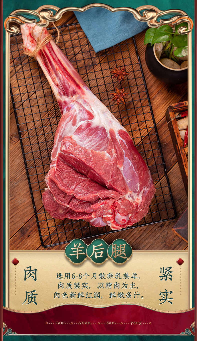 10斤新鲜国产半只羊肉生羊排羊腿羊蝎子烧烤食材3斤山东羊肉11斤整发