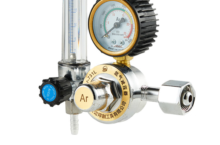 yqar731l氩气表节能防震防摔压力表氩气减压阀氩弧焊配件经济型双管