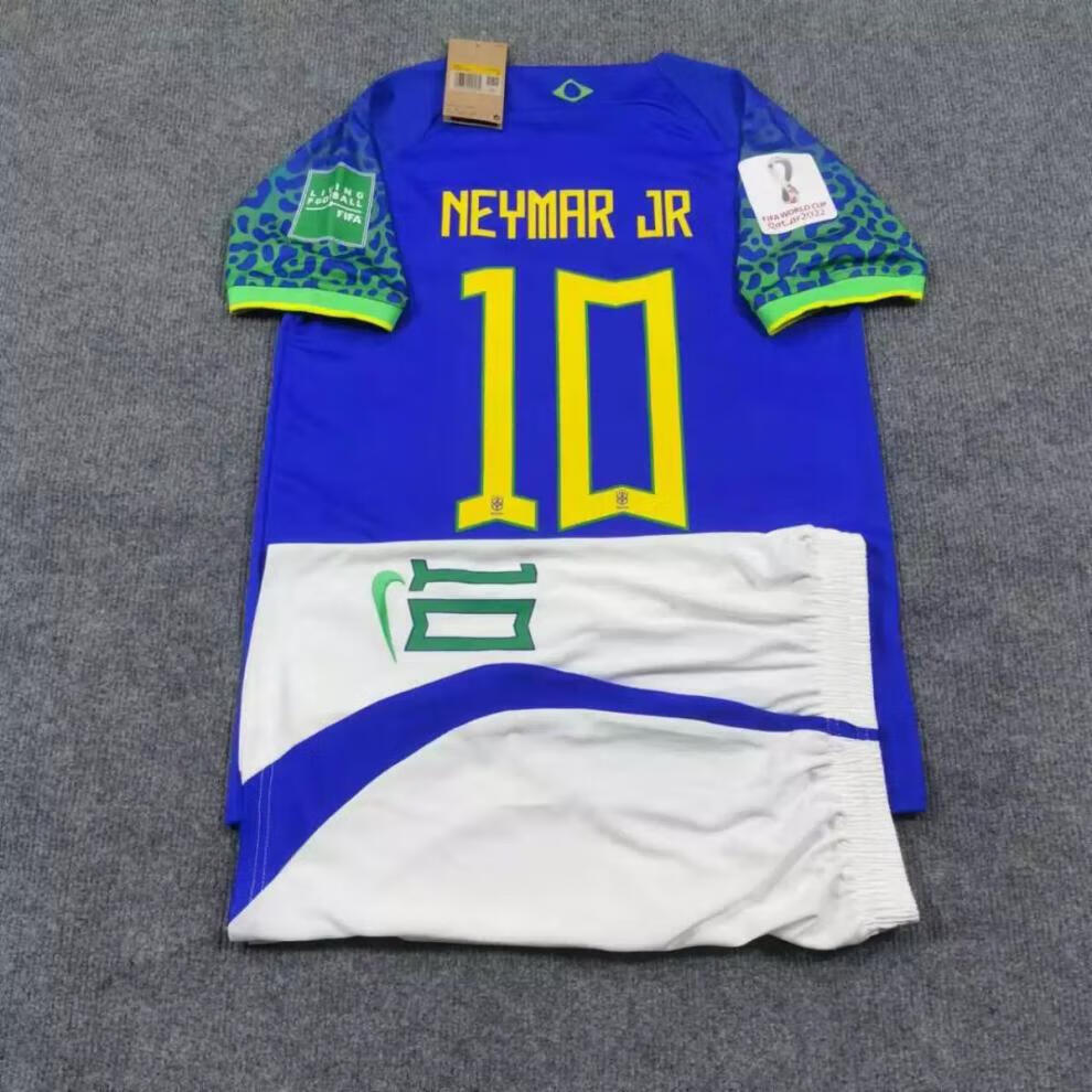 rdrt2022卡塔尔世界杯巴西国家队球衣10号内马尔球衣定制印号男女套装