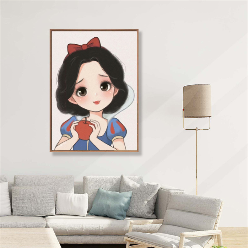 十字绣卡通动漫人物新款线绣女孩房间卧室儿童房小幅儿童十字绣简单绣