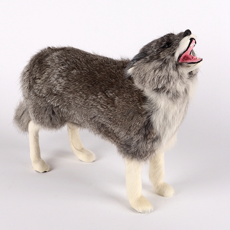 &Φ迪士尼品牌官方旗舰新款儿童仿真狼摆件展示狼图腾动物模型摆件纯