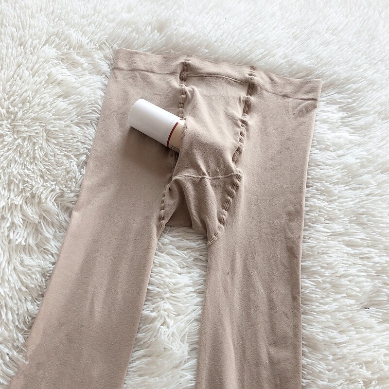 予骄男士打底连裤袜春秋色竖开口大码不加绒双面加裆男生运动蓝球紧身