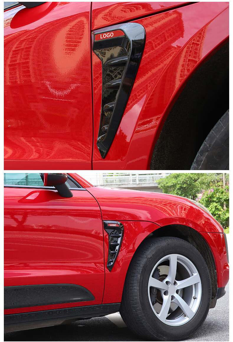 保时捷新卡宴 叶子板鲨鱼鳃 改装碳纤维装饰cayenne18款至今coupe 18