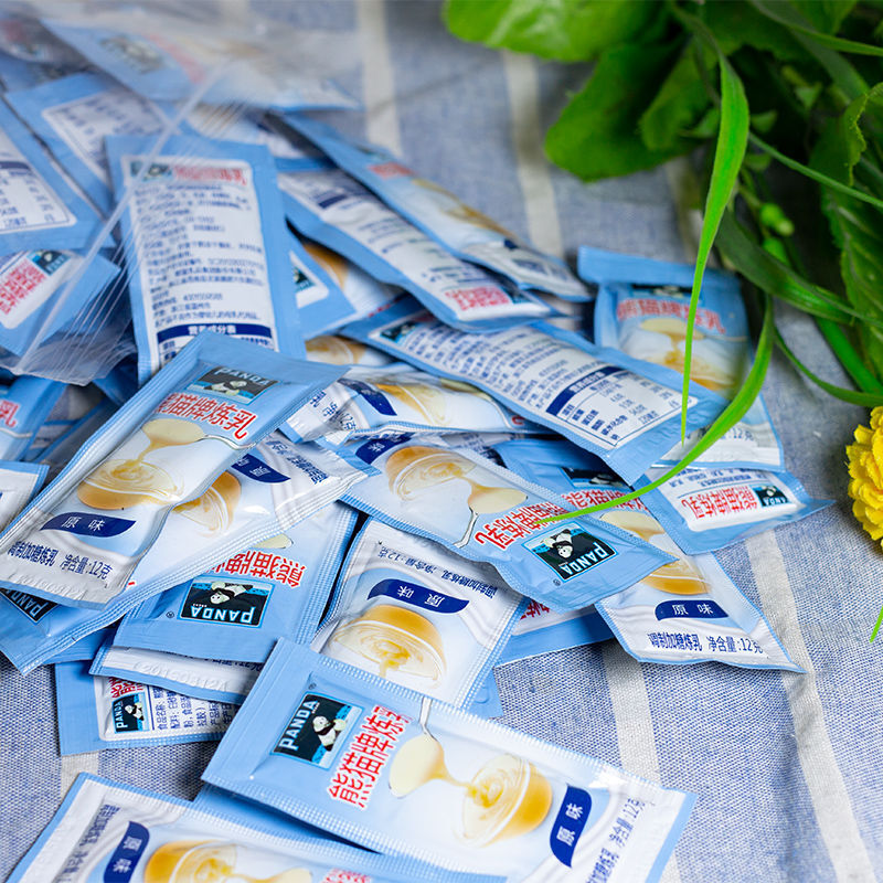 熊猫牌炼乳12g包多规格家用独立小包装炼奶面包馒头蘸酱奶茶咖啡烘焙