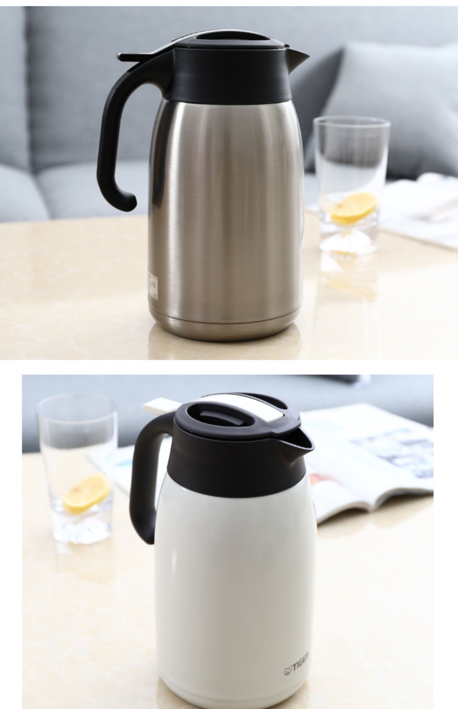 日本虎牌tiger家用热水瓶保温瓶不锈钢保温壶开水瓶咖啡壶pwm-a20