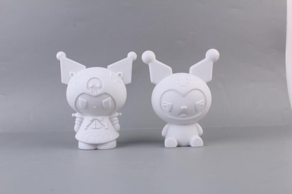 彩绘娃娃石膏涂色白坯抖音同款库洛米涂鸦搪胶娃娃防摔彩绘涂色石膏