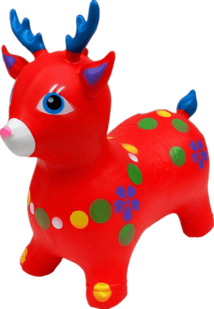 儿童充气玩具跳跳马13岁音乐塑料坐骑木马马加厚宝宝婴儿小马骑马红色