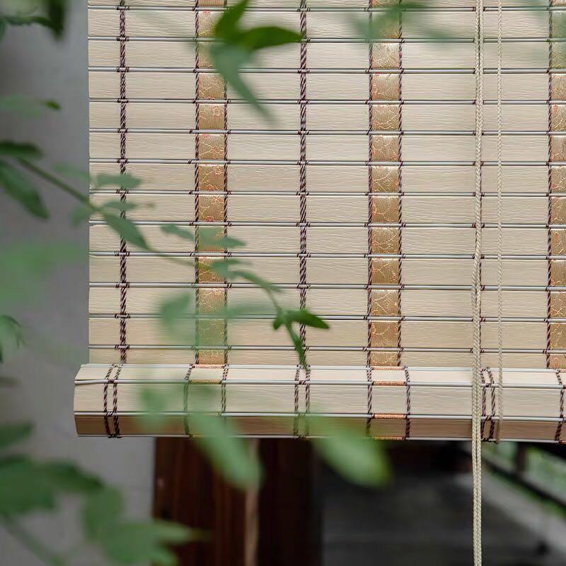 轻奢ysliwc竹帘窗帘卷帘升降中日式复古禅意客厅茶室门帘阳台办公室