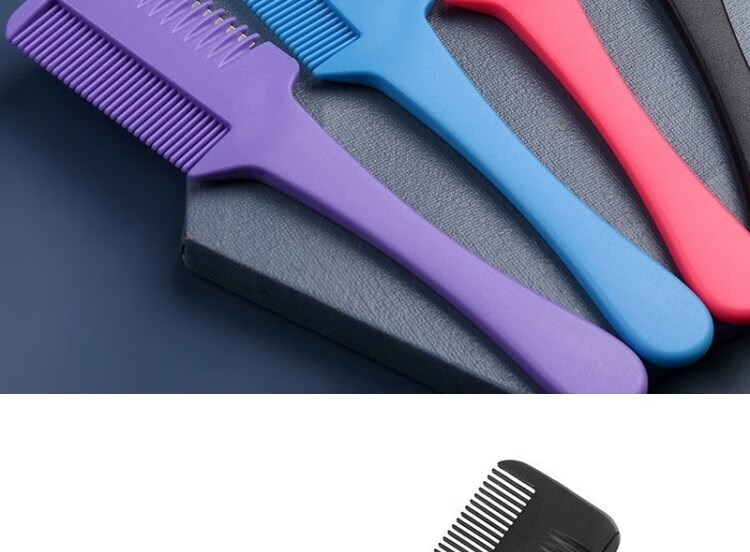 双面发梳修发刀 女士削发器老年人儿童削发器器打薄削 o12-【蓝色加厚