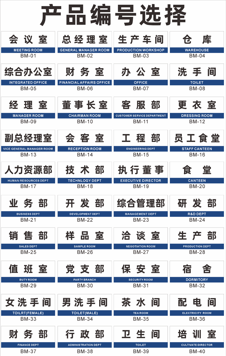 办公室科室标识牌工厂生产车间仓库会议室总经理室公司单位部门牌办公