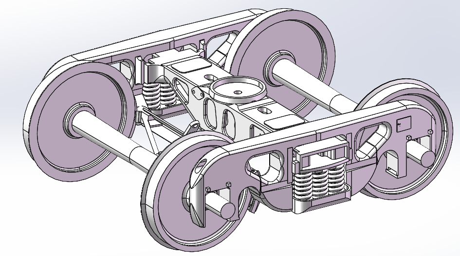 k6机车转向架3d图纸转向架设计模型 机械设计学习3d图【图片 价格