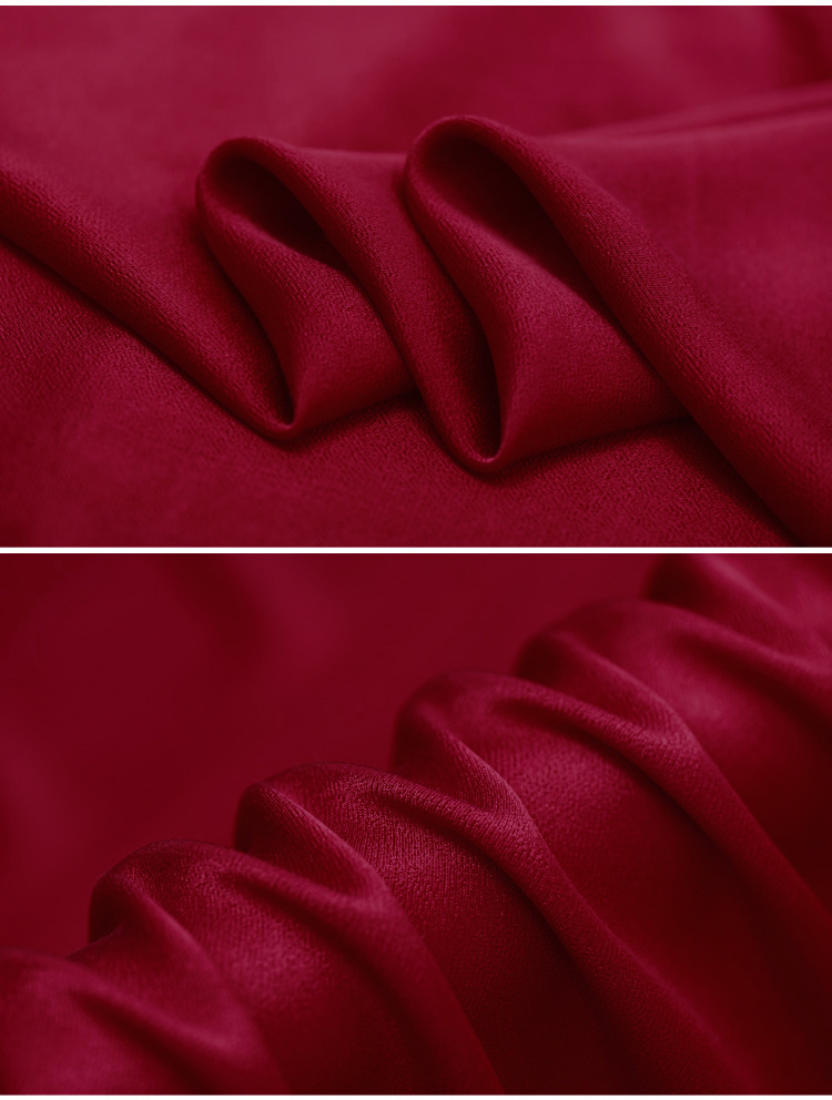 重磅麻纱缎弹力醋酸缎时装礼服面料春旗袍裙子裤子布料 咸菜绿 麻缎0.