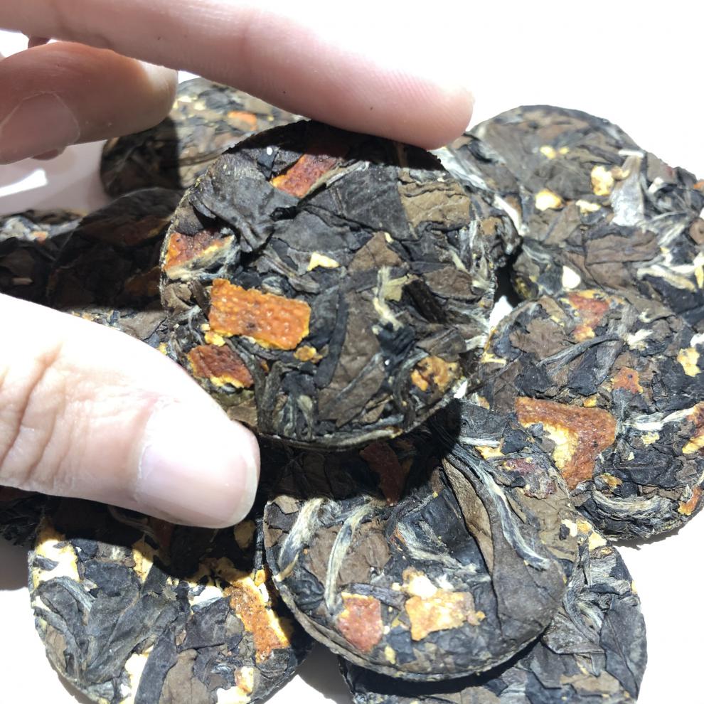 5折 福鼎老白茶 陈皮新品小茶饼一粒一泡白茶饼干茶甘醇香甜600克礼盒