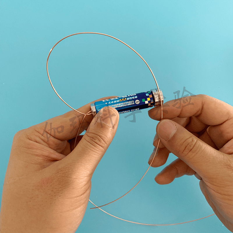 旋转铜线圈 自制简易电动机diy电磁感应实验科技小制作 螺旋成品线圈