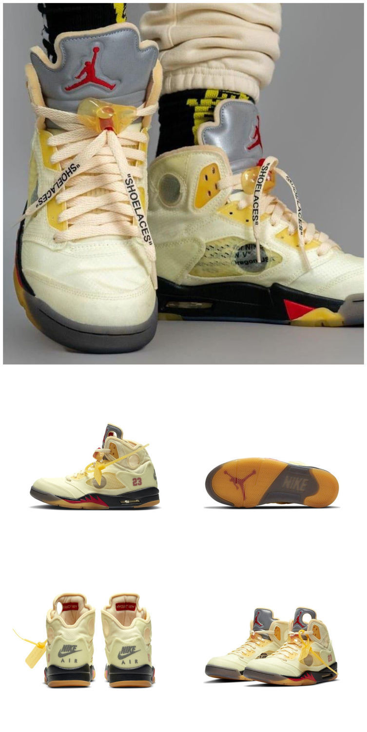 纯原纯原aj5篮球鞋气垫鞋运动鞋气垫女鞋aj5大巴黎ow联名蝉翼流川枫