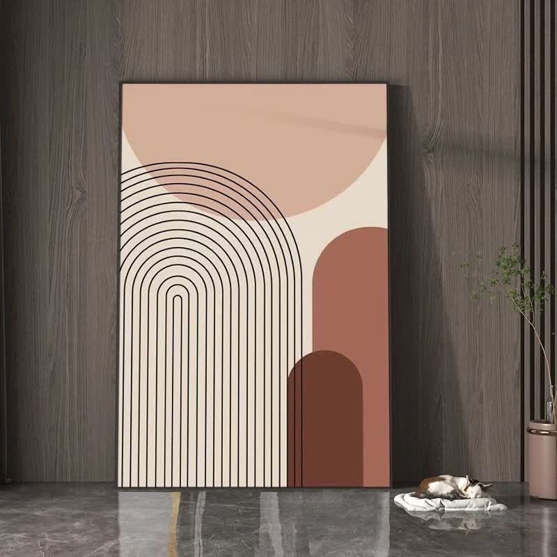 玄关画现代简约玄关画竖版现代简约客厅抽象装饰画线条极简风挂画设计