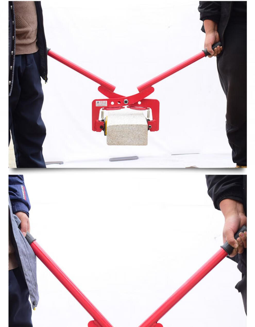 侬韵路沿石夹子双人抬夹路牙石夹具手抬式夹子大理石夹路沿石安装工具