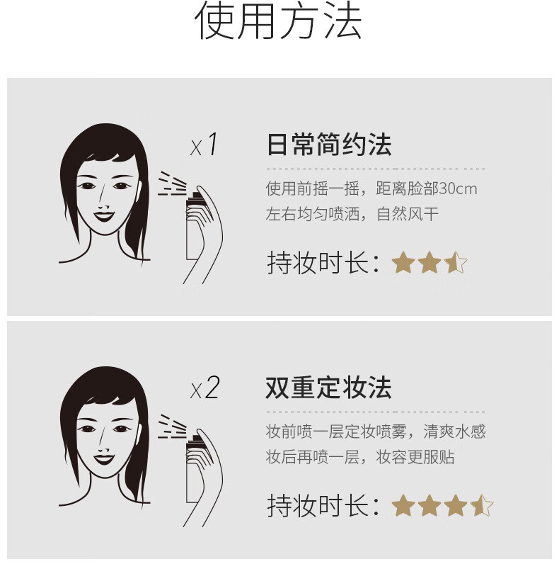 素魅流沙定妆喷雾sumei妆前打底不易脱妆锁水定妆100ml网红直播01星光