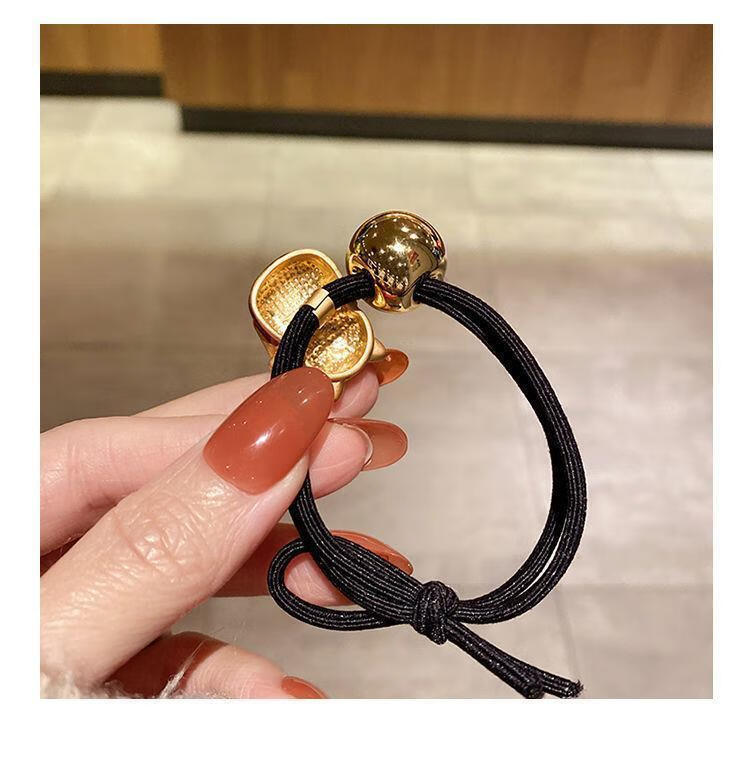 宸晗诗mmm猫头绳手链两用简约马尾头饰韩国发饰少女ns风可爱皮筋红色