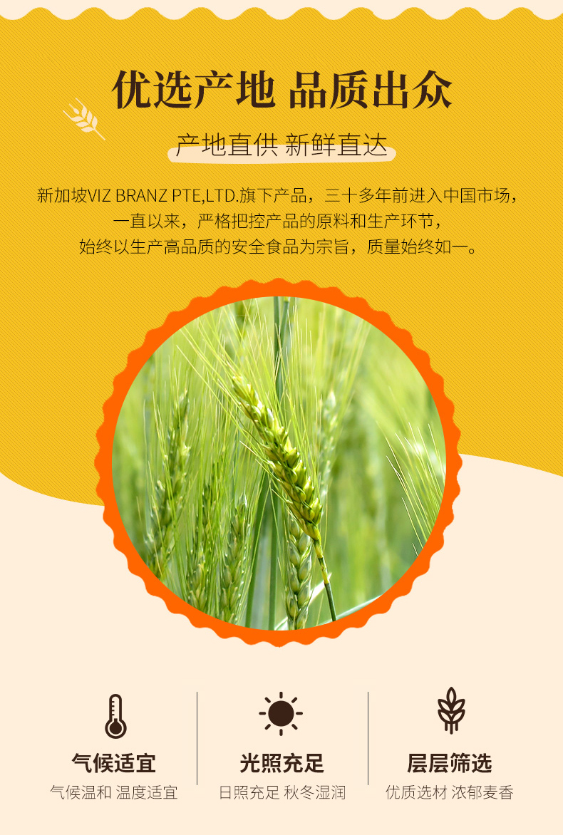 金味营养纯麦片经典早餐无蔗糖养胃燕麦片老人小孩代餐c即食开水冲泡