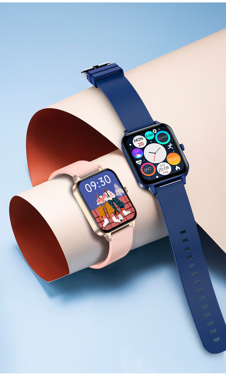 智能手表女2021年新款多功能丹奥运动电子表适用于玫金接打电话测体温