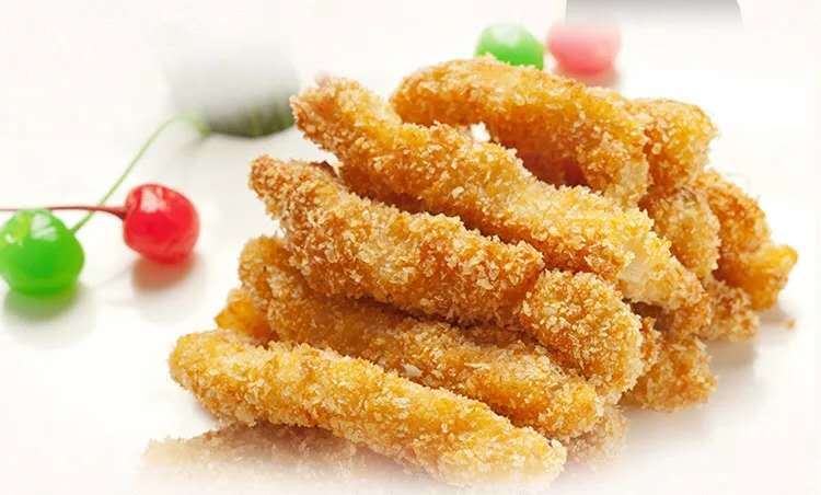 无骨鸡柳1kg雪花鸡柳批发油炸速冻半成品鸡肉条冷冻食品批发无骨鸡柳