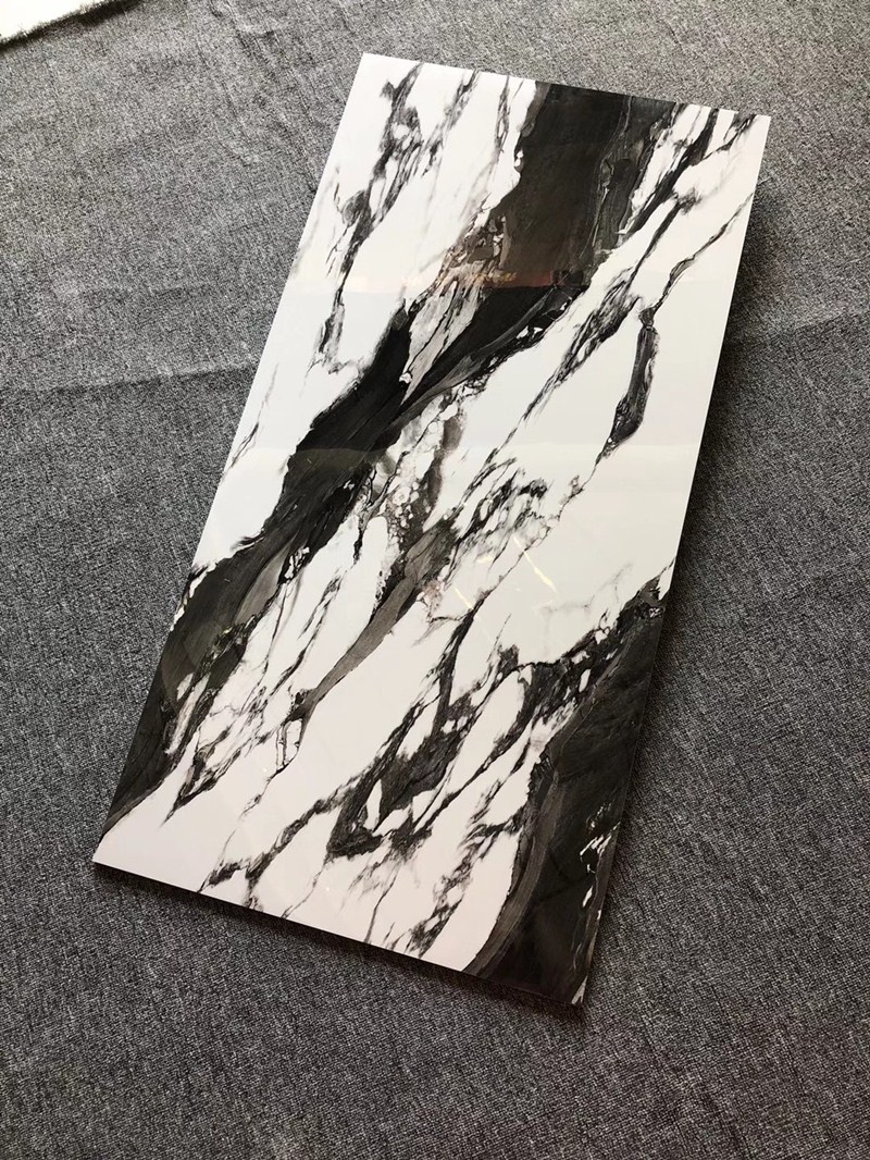 6001200深灰黑白色银白龙通体大理石亮光瓷砖酒店ktv背景墙地砖意大利