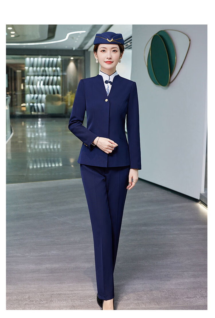 制服职业装女装套装酒店西餐厅服务员长袖小西装外套女售楼部工作服