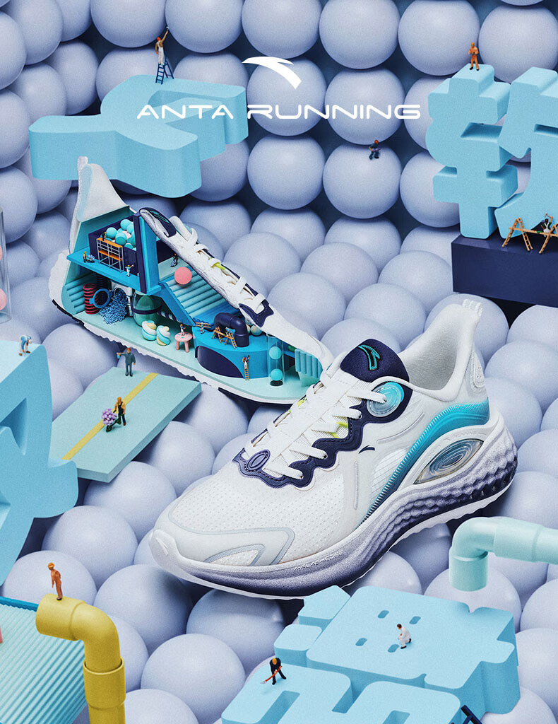 【乳胶跑鞋】安踏男鞋运动鞋2022夏季舒弹科技回弹减震情侣款跑鞋官方