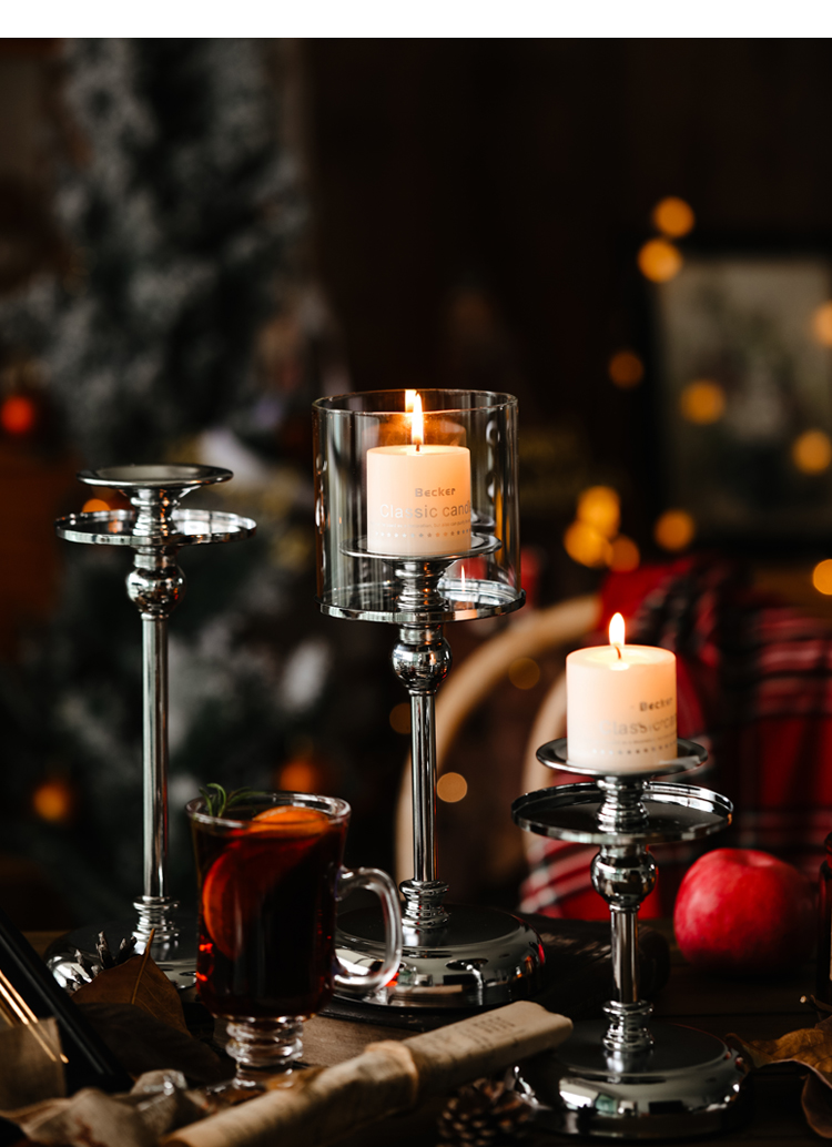 香薰烛台复古复古烛台香薰蜡烛家用烛光晚餐道具浪漫摆件蜡烛台座餐桌