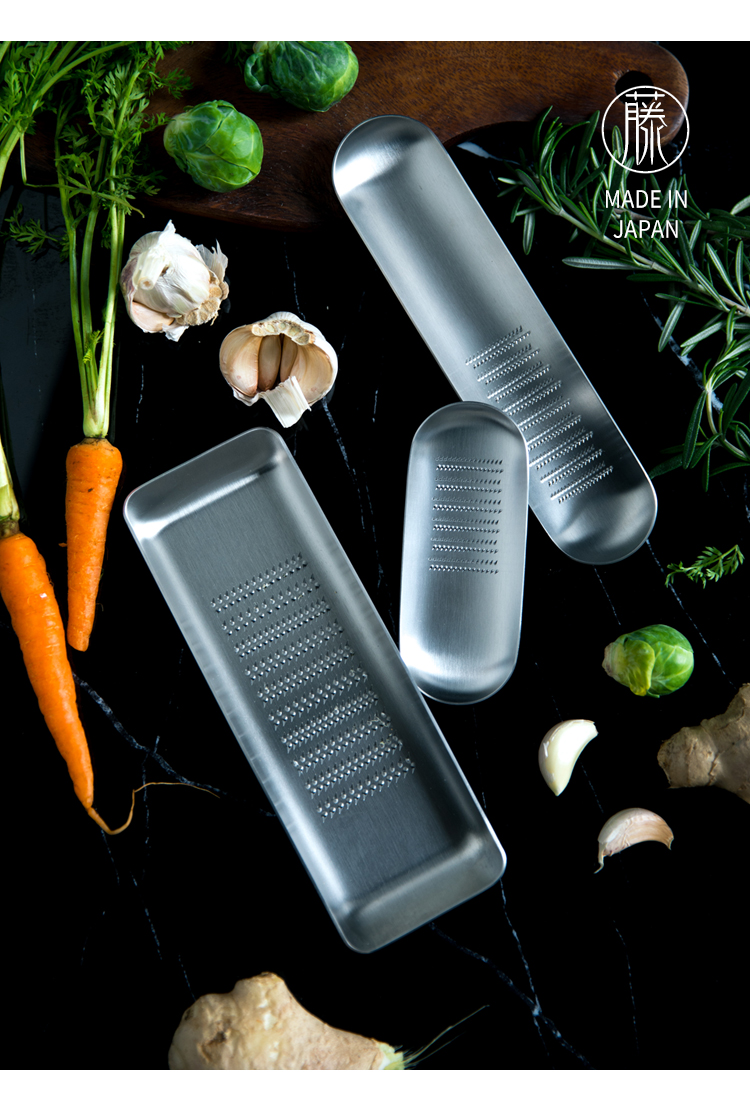 山葵研磨器日本吉川188不锈钢磨姜器磨蒜泥神器山葵研磨器研磨板手动