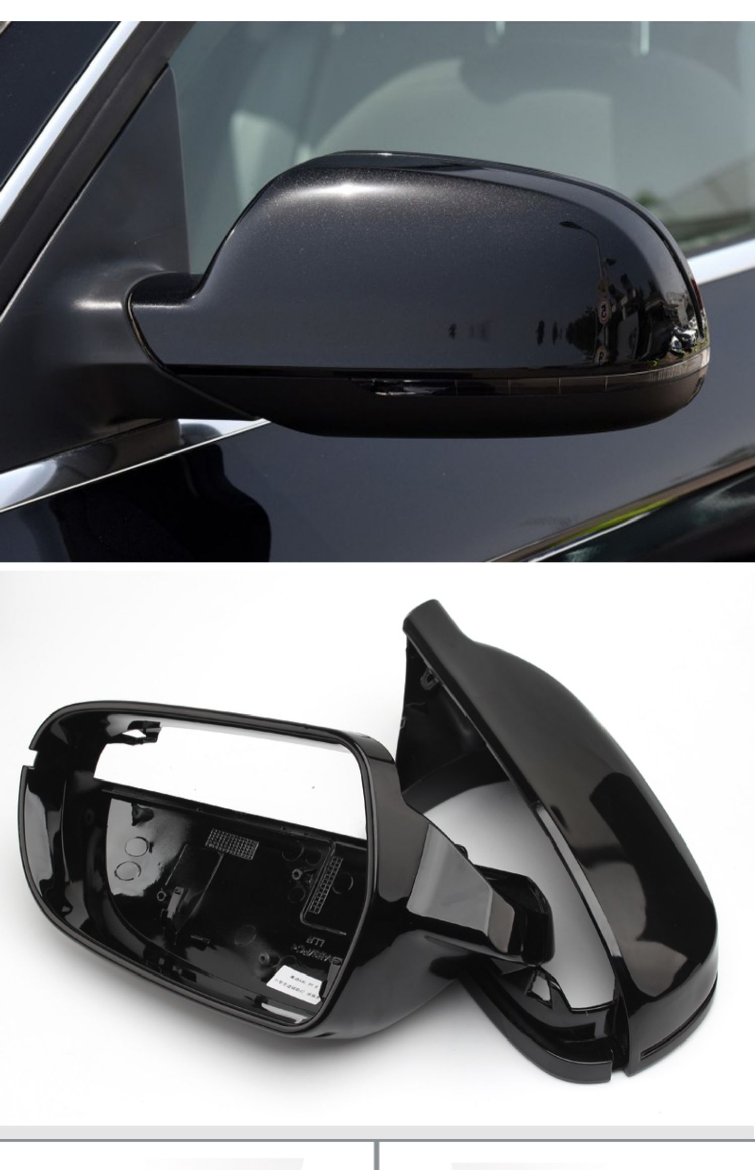 适配奥迪4倒车镜壳后视镜外壳6反光镜罩倒车镜后盖车外反光镜壳 a4la