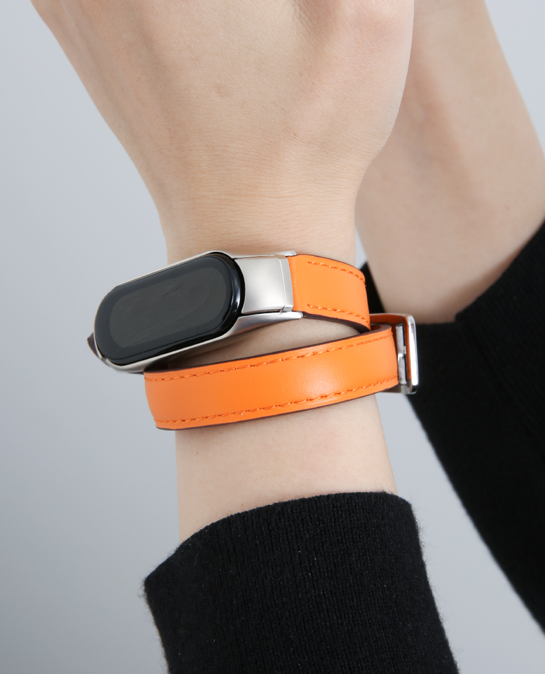 小米手环腕带度渔适用于4567表带3nfc版双圈智能运动四五六七代创意男