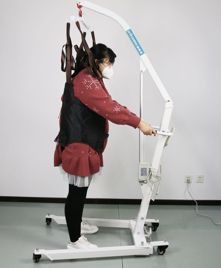 捷康美瘫痪残疾老人轮式电动吊人移位机护理床转移器吊带吊兜轮椅小储