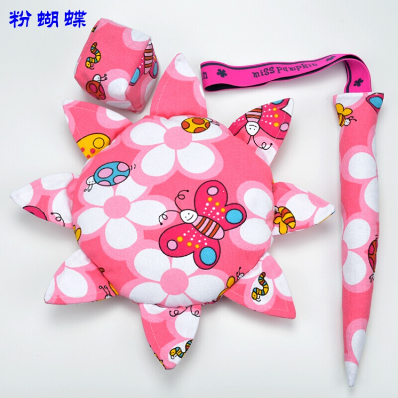 定制小尾巴幼儿园儿童沙包幼儿园软飞盘小朋友自制手工布尾巴彩虹三