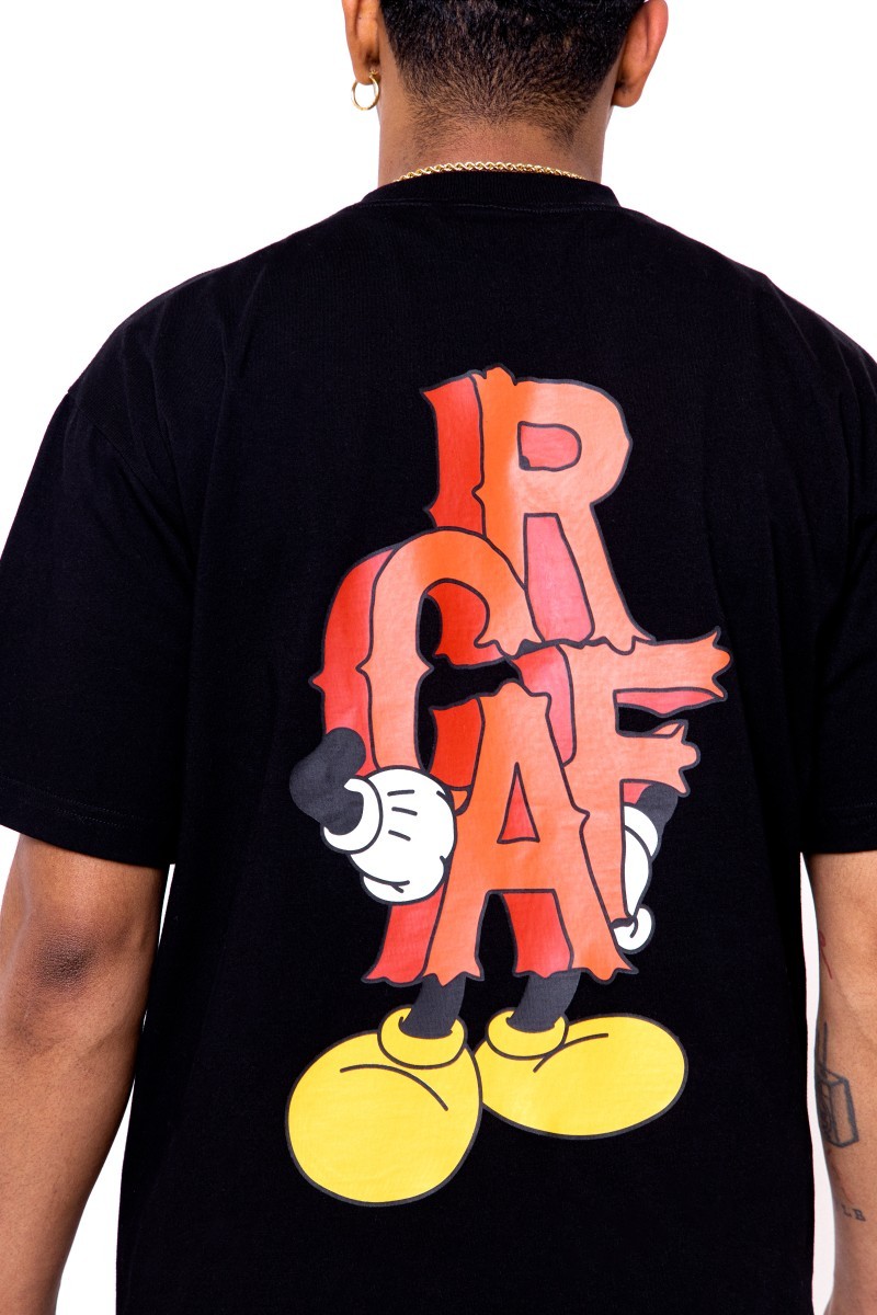 graf潮牌在律师函边缘试探昂首挺胸卡通logo短袖纯棉落肩t恤 白色律师