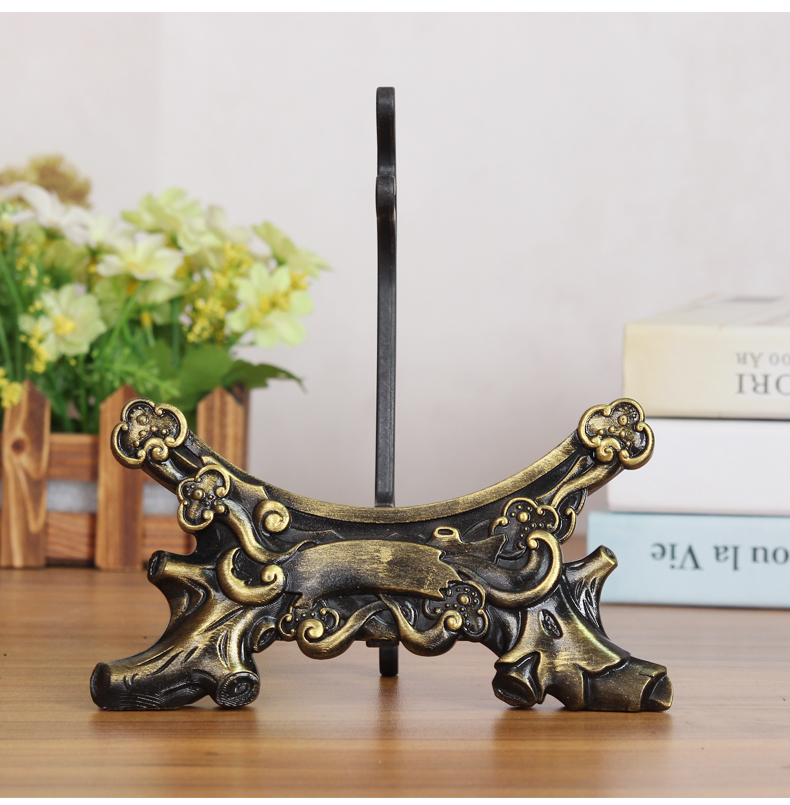 红】装饰盘子支架托架瓷盘展示盘架子摆件工艺品白茶饼架摆台圆盘底座