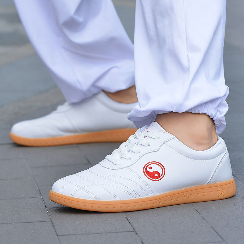 软底透气太极鞋软牛皮牛筋底女太极拳练功鞋练武术的鞋领武功夫鞋男有