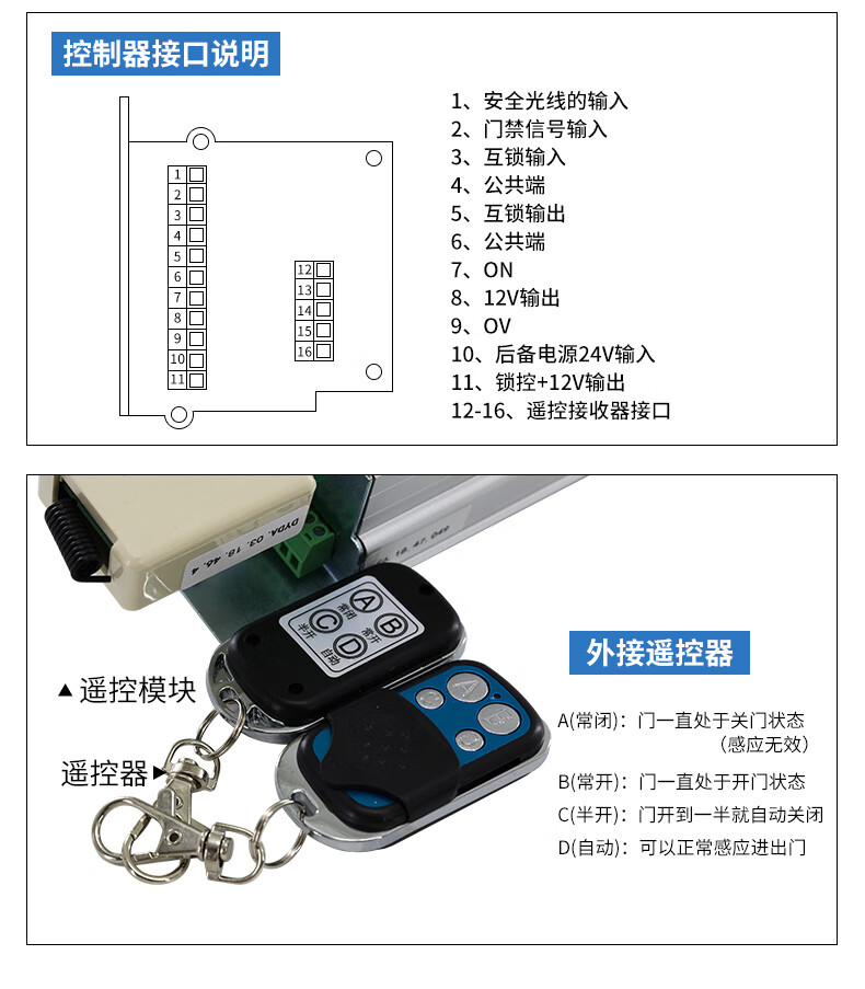 bonjean 自动门控制装置 自动门感应门机组电动移门轨道控制装置玻璃