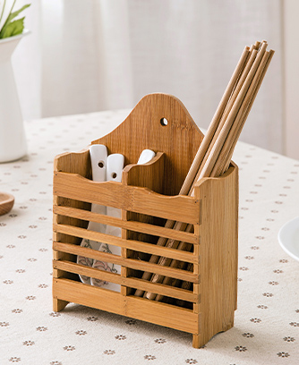 米家通用家用竹木筷子笼挂式沥水筷子架快筒筷笼厨房用品勺子筷子筒