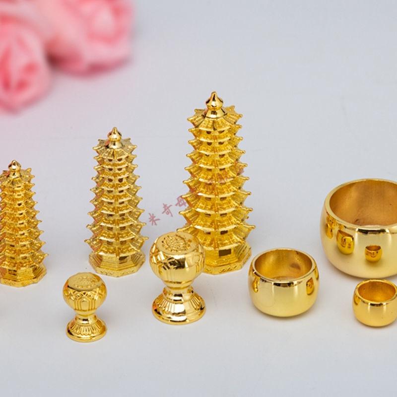 佛三宝佛像如来释迦摩尼钵盂阿弥陀佛莲花药师佛金塔法器配件中号钵盂