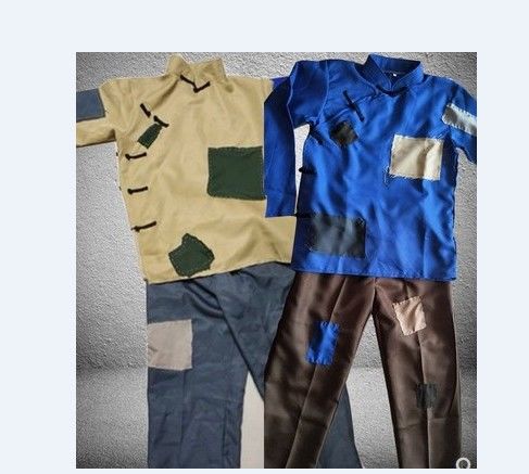 檀典古装男乞丐服装演出服乞讨者叫花子服要饭的补丁破衣服杨白劳宝