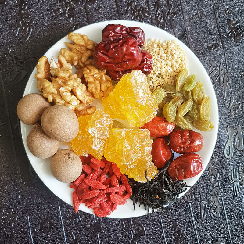 宁夏特产手工八宝茶盖碗茶三炮台老冰糖枸杞桂圆三炮台礼盒640g3盒