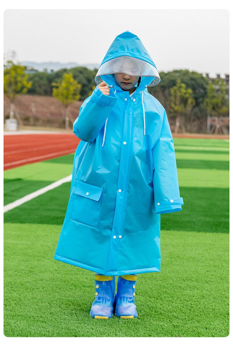 初中生雨衣儿童雨衣可背书包学生上学专中学生轻便雨衣女大童初中可穿