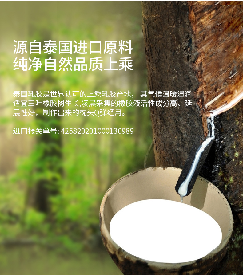 泰国进口乳胶枕天然乳胶枕头双人橡胶枕芯一对单只颗粒按摩低枕