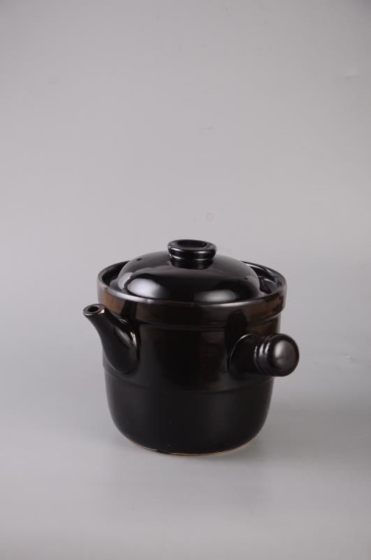 传统老式砂锅熬药煎药锅中药壶熬中药罐子明火陶瓷养生煲耐高温全黑