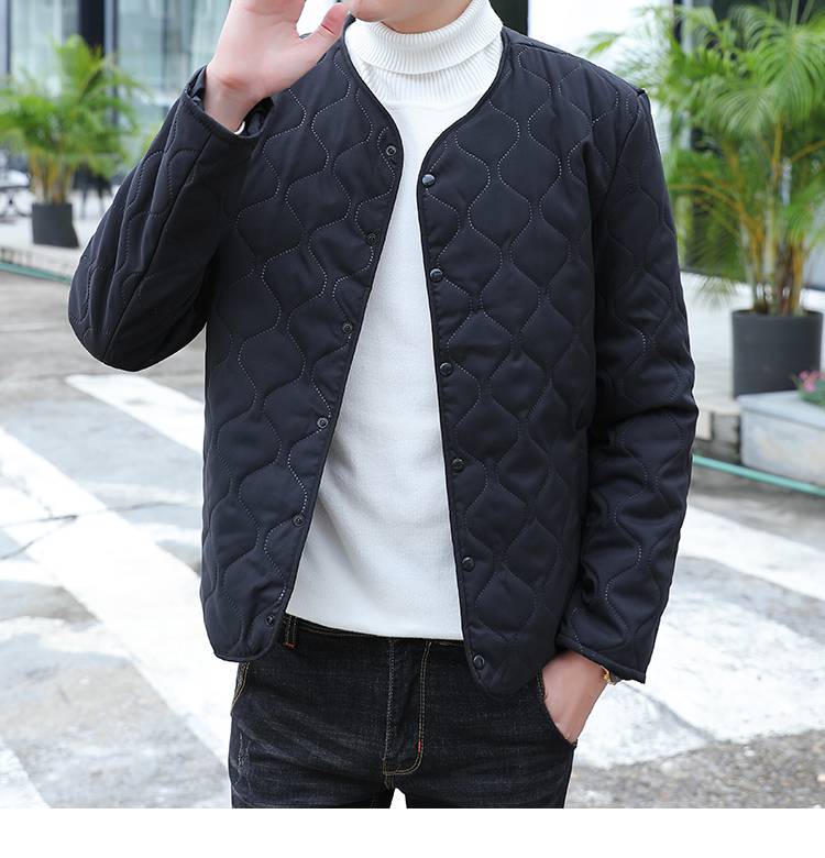 丝棉轻薄小棉袄男士棉服休闲短款加绒加厚内搭保暖小棉袄内胆棉衣外套